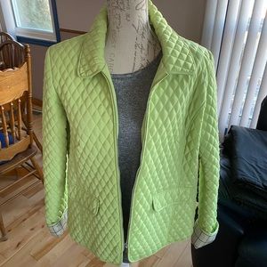 Vintage Penmans Lime Green Quilted Jacket XL